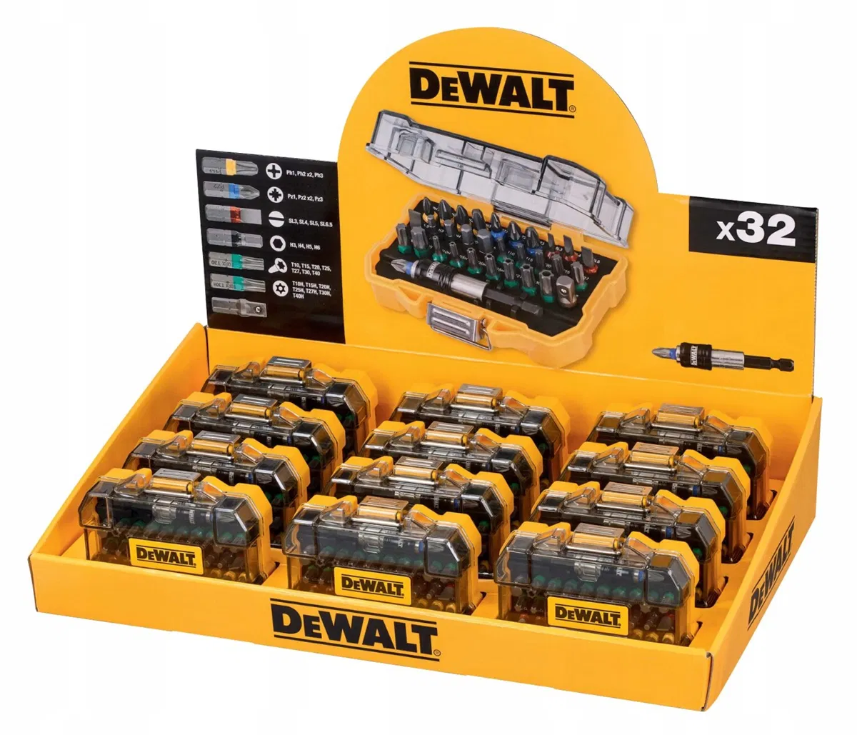 DEWALT Dewalt Zestaw Bitów Śrubokrętów, Wielokolorowy, 32 szt.
