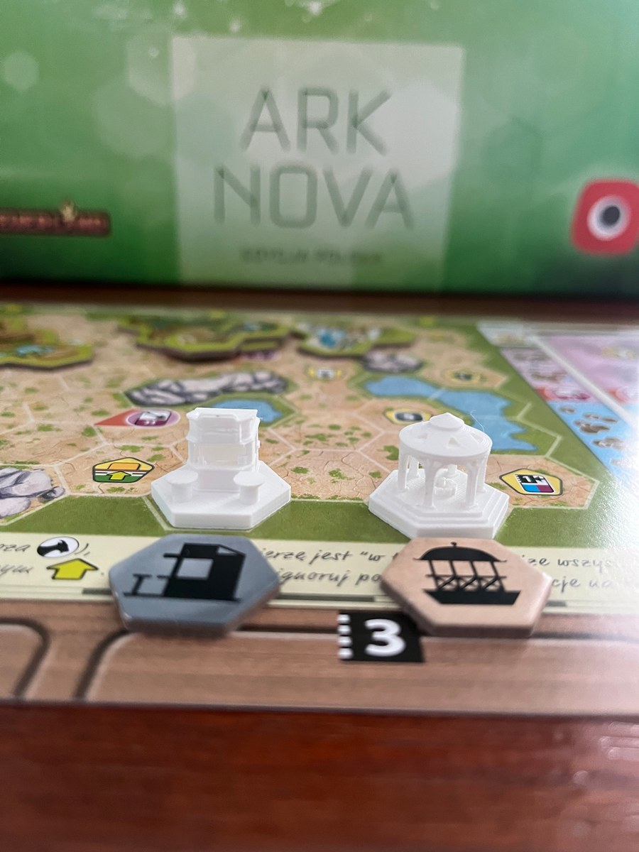 Elementy 3D do gry planszowej Ark Nova – Kioski i Pawilony 30sztuk
