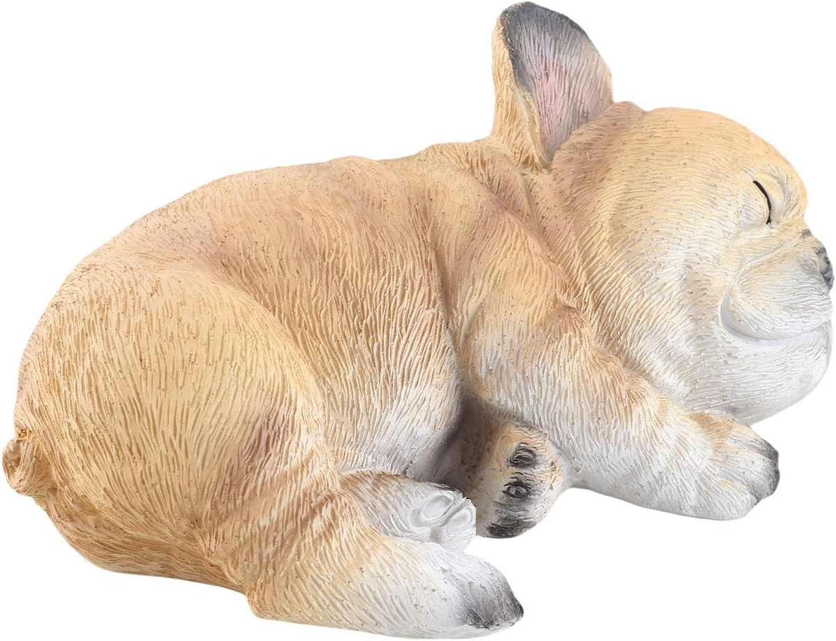 FIGURKA OZDOBNA PIES BULDOG OGRODOWA DEKORACJA ŻYWICZNA RĘCZNIE MALOWANA