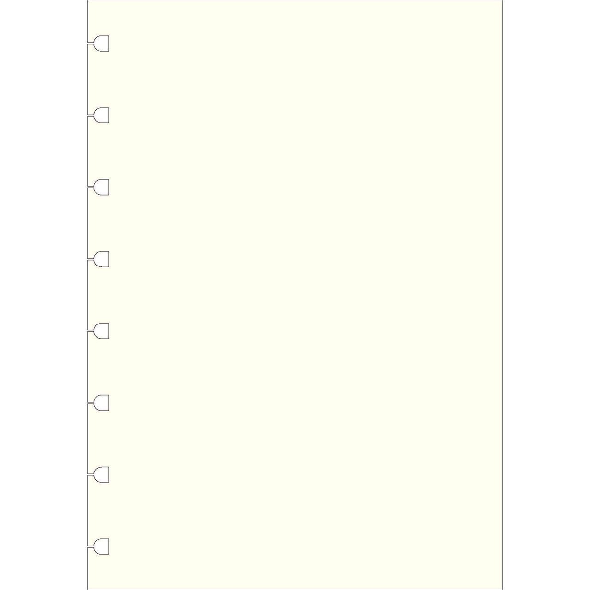 Filofax A5 białe wkładki do notesa z pierścieniami do uzupełniania ...