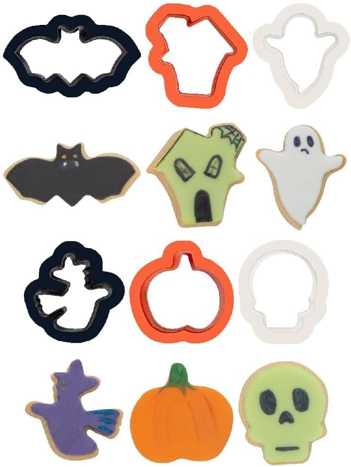 FOREMKI DO CIASTEK 6 SZTUK PLASTIKOWE WIELKOLOROWE HALLOWEEN