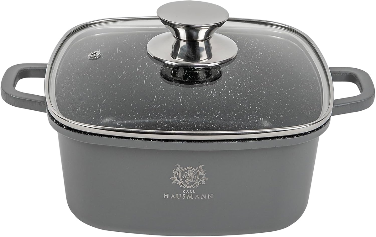 GARNEK KWADRATOWY 20 CM 2.3L ALUMINIOWY INDUKCYJNY