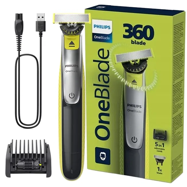 Golarka Philips OneBlade 360 + nasadka grzebieniowa 5w1 QP2734/23