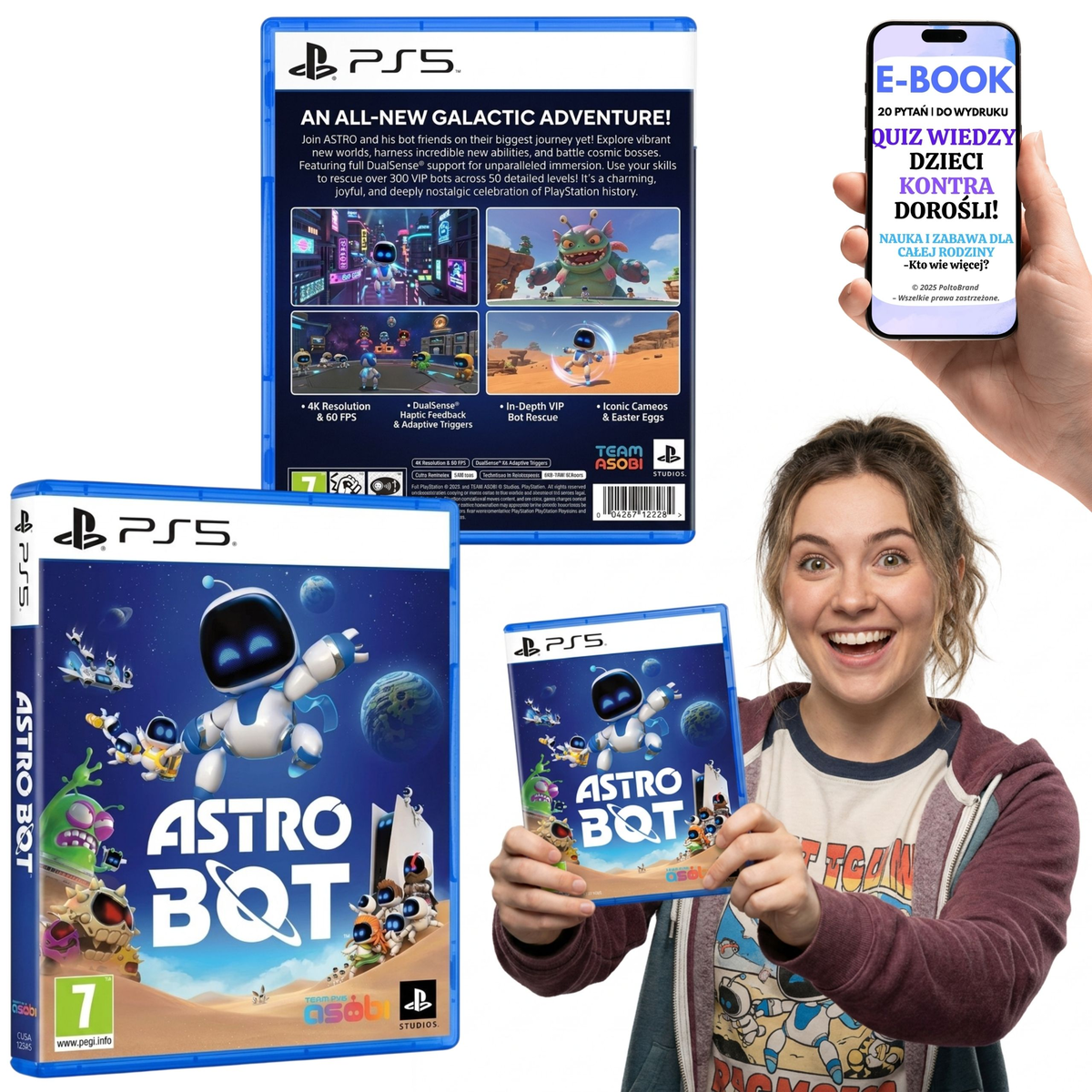 Gra PS5 Astro Bot Rodzinna Platformówka PEGI 7 + E-BOOK-2