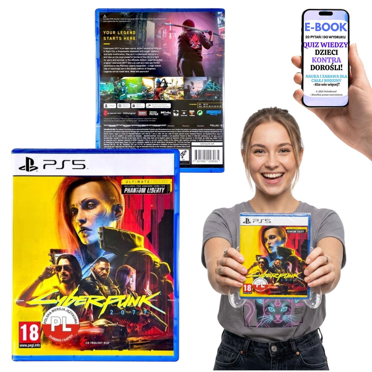 Gra PS5 Cyberpunk 2077 Polski Dubbing + E-BOOK-2