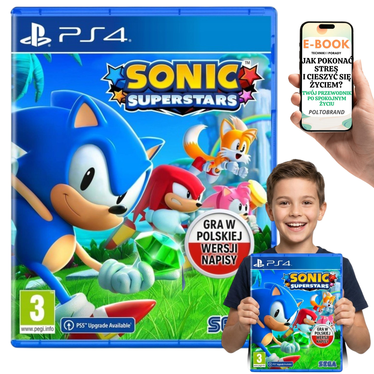Gra Sonic Superstars PlayStation Zręcznościowa SEGA PL +E-BOOK-1