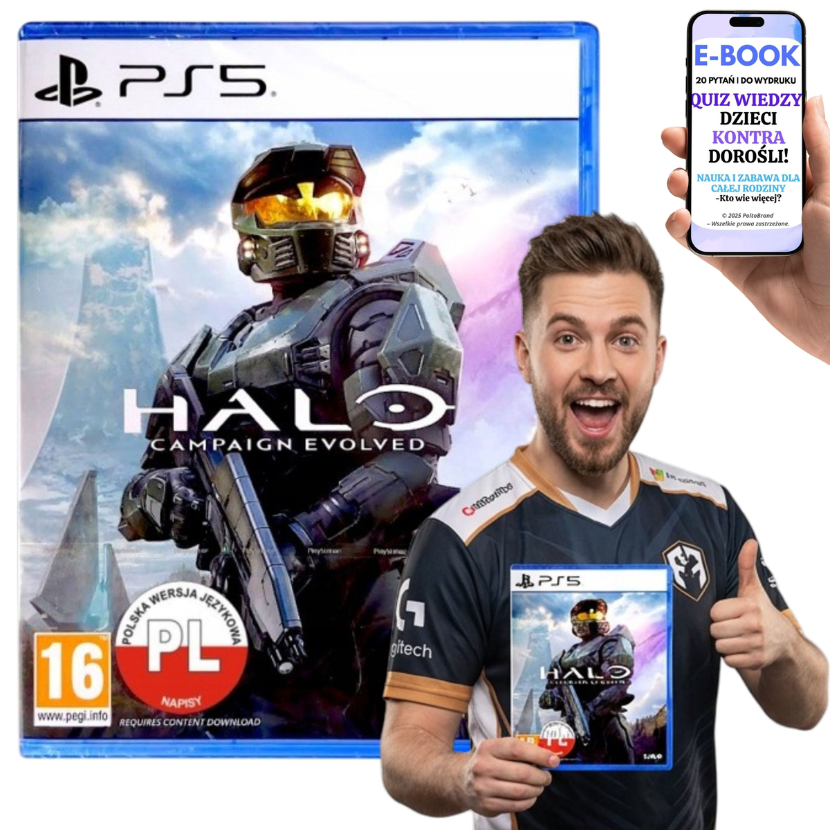 Halo Campaign Evolved Gra FPS Master Chief PS5 Kooperacja +E-BOOK-2