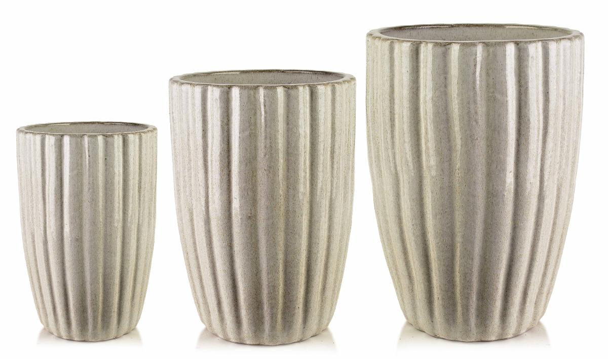 Mondex Komplet 3 osłonek ceramicznych 46x46x68cm 38x38x58cm 29x29x44cm