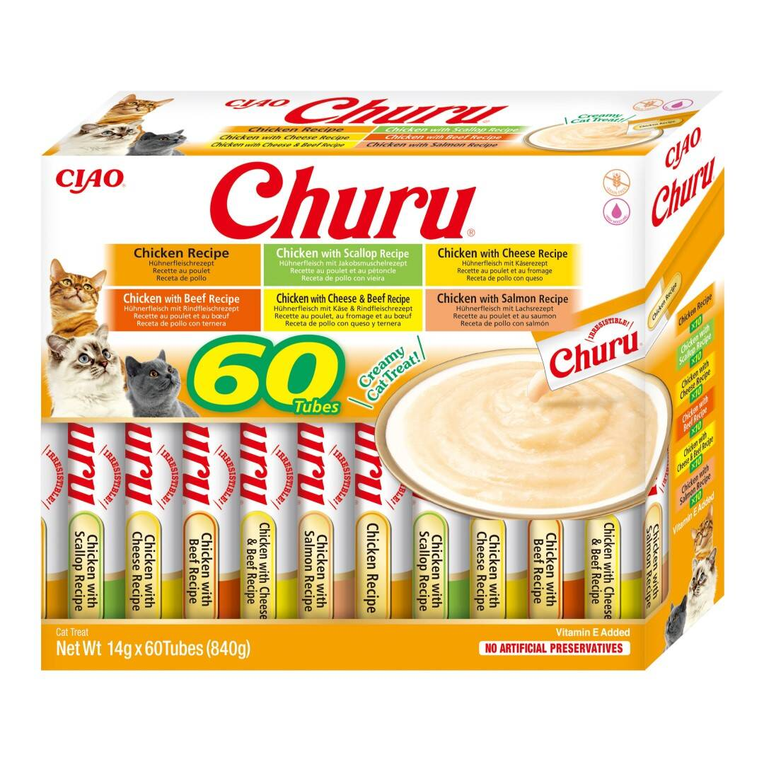 Inaba Cat Churu 60x14g (840g) Kremowy Przysmak Dla Kota Mix Z ...