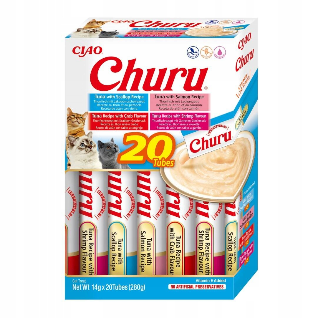 Inaba Churu 20x14g (280g) Przysmak Dla Kota Z Tuńczykiem I Owocami ...