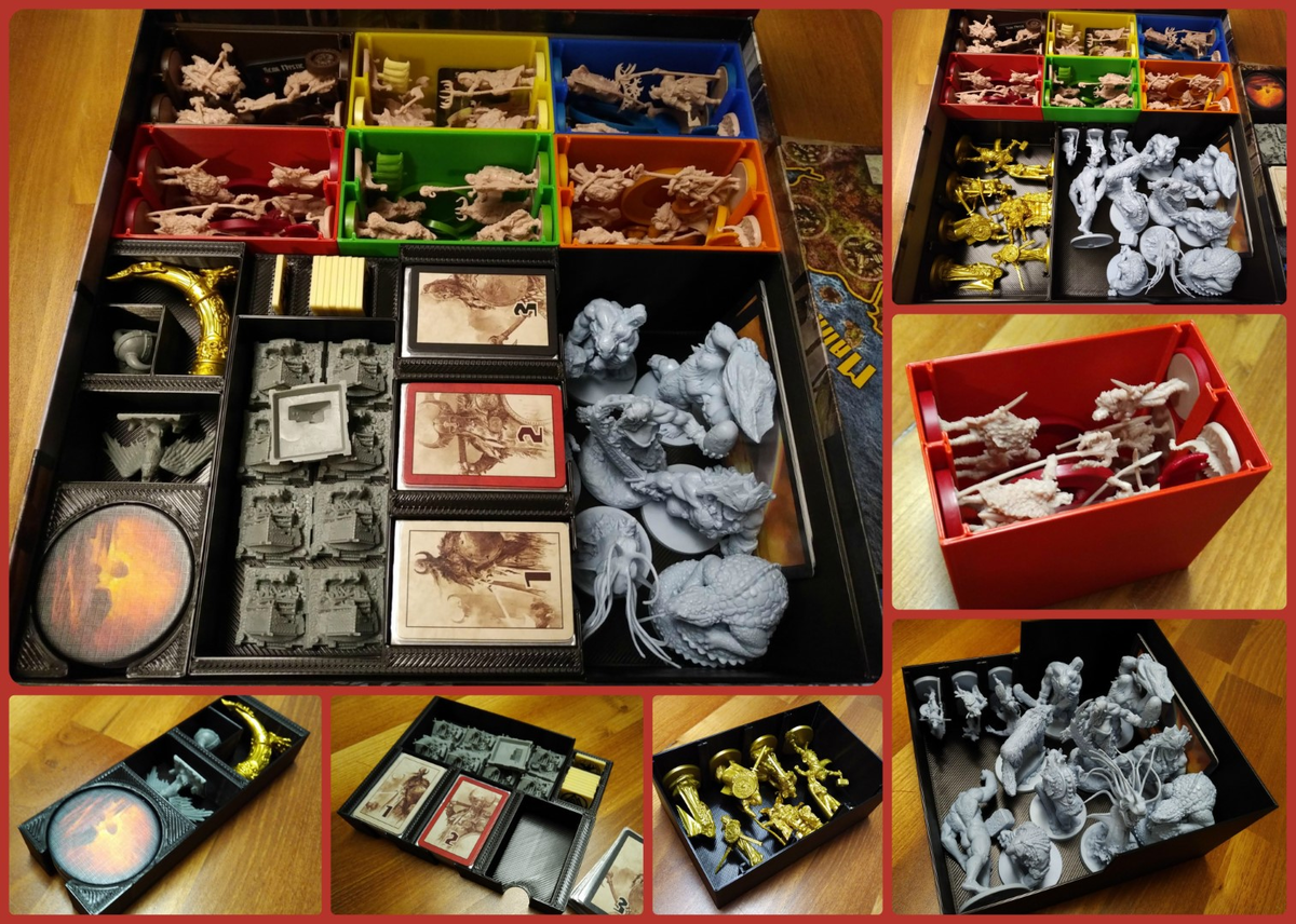 Insert organizer do gry Blood Rage mieści wszystkie dodatki