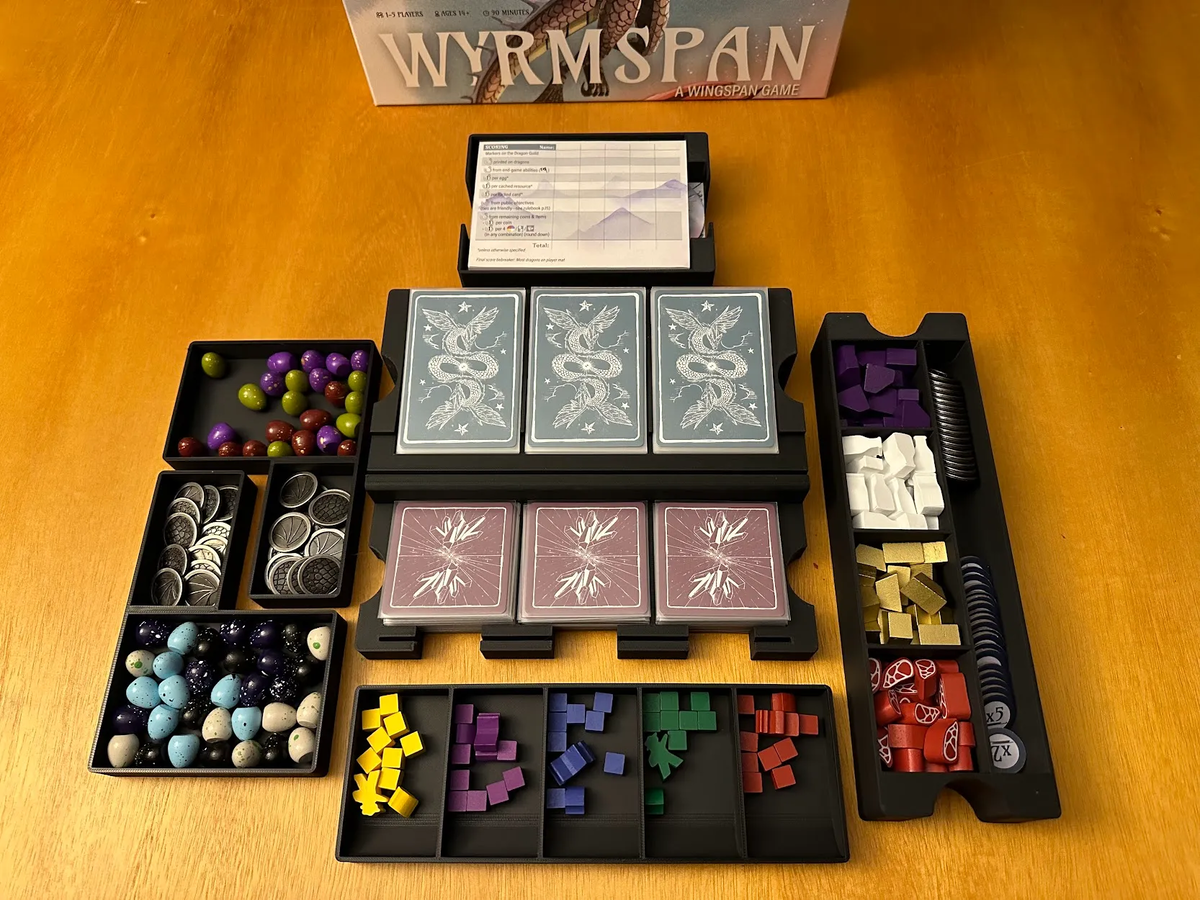 Insert organizer do gry planszowej Na skrzydłach smoków (Wyrmspan)
