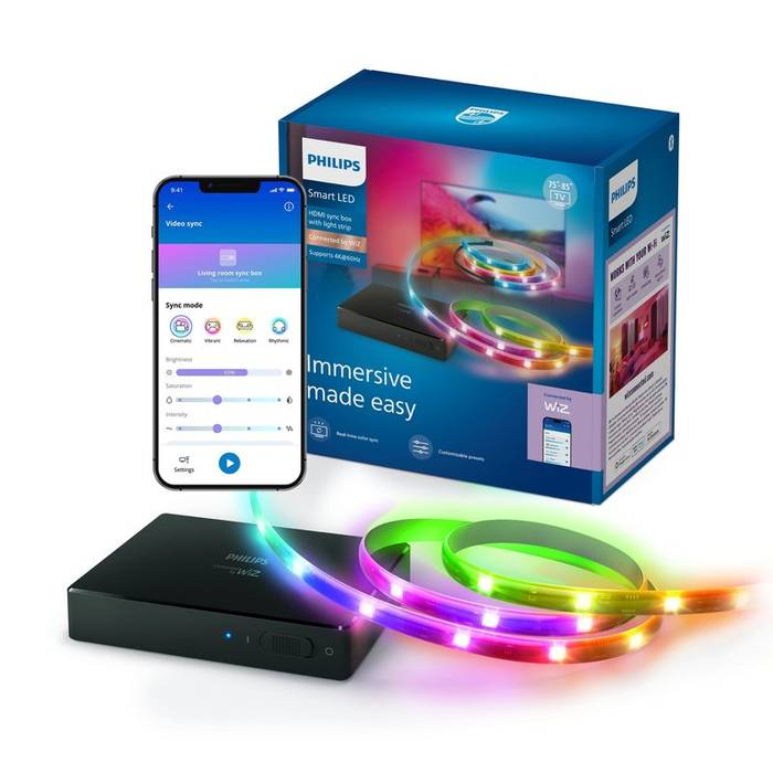 Taśma LED PHILIPS SMART HDMI 2.0 Sync Box Kit 75 - 85 929004667921 3.30 m Bluetooth/Wi-Fi