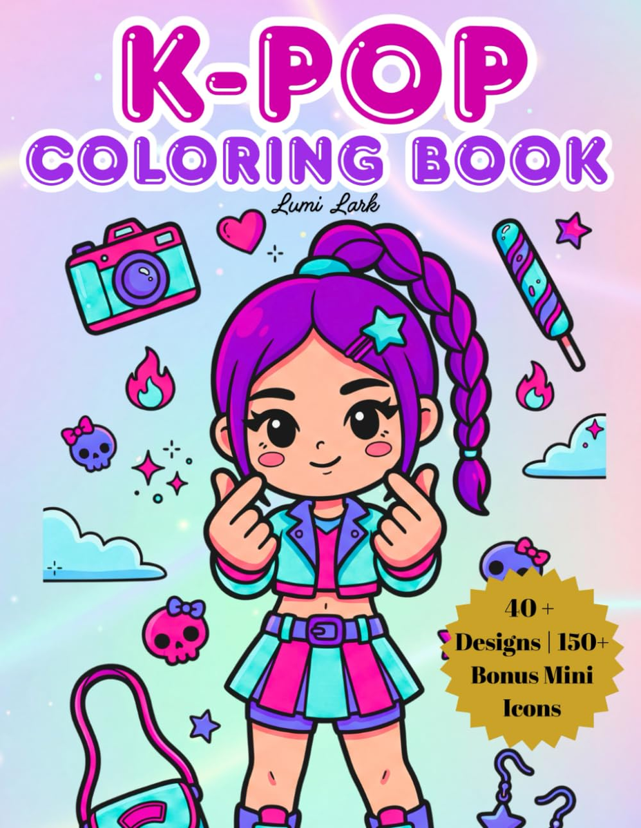 K Pop Coloring Book: K-Pop Idol Fashion Coloring Book for Kids, Tweens ...