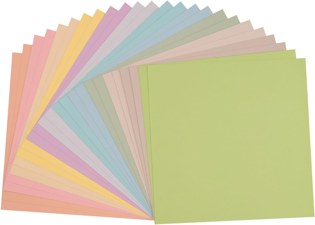 KARTON KREATYWNY PAPIER PASTELOWY 30.5 X 30.5 CM 24 ARKUSZE 216 G ...
