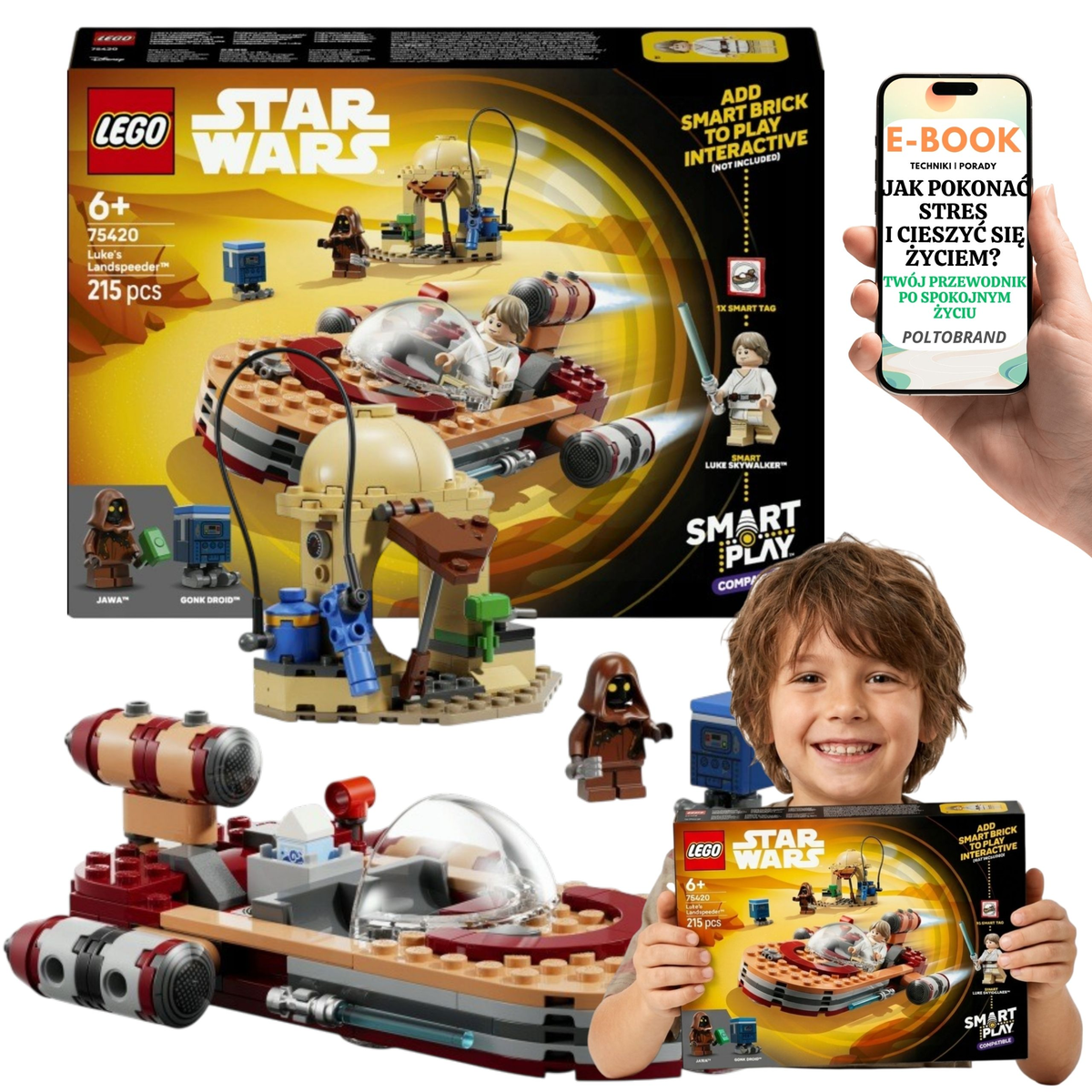 KLOCKI LEGO Star Wars Śmigacz Luke'a Skywalkera (75420) Zestaw Kompatybilny z SMART Play Prezent Dla Dziecka + E-BOOK-1