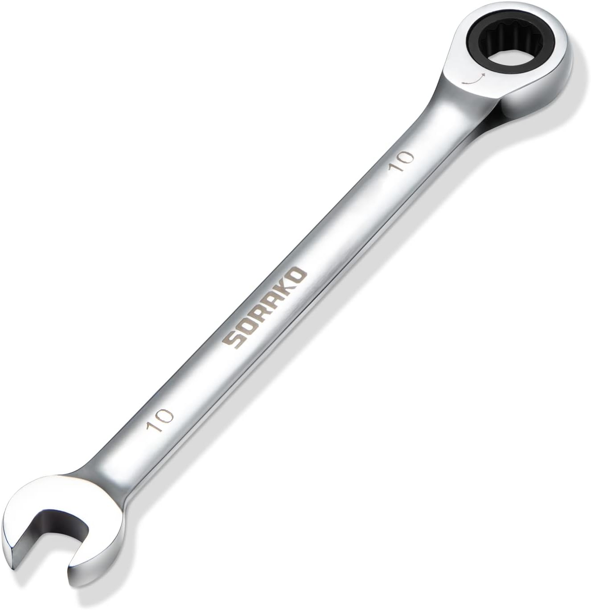 KLUCZ PŁASKO-OCZKOWY Z GRZECHOTKĄ 10 MM STAL CHROMOWO-WANADOWA