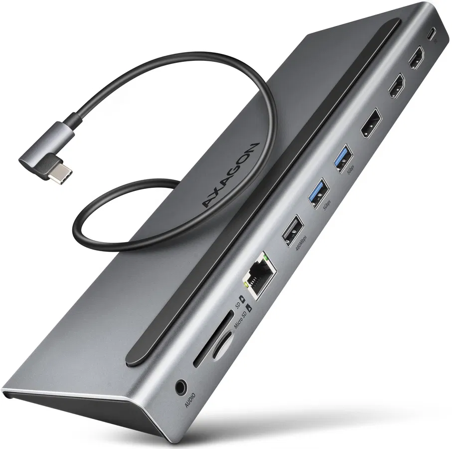 Koncentrator wieloportowy AXAGON HMC-4KX3 USB 3.2 Gen 1 hubDP + 2x HD