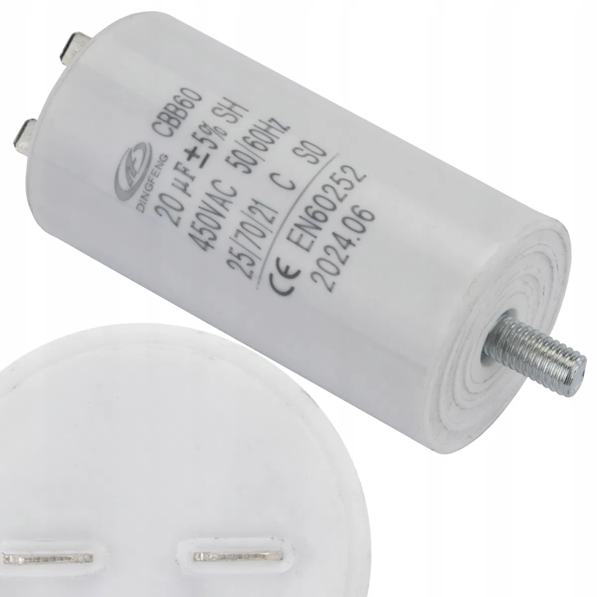 Powermat KONDENSATOR ELEKTRYCZNY DO KOMPRESORA OLEJOWEGO POJEMNIK ŁADUNKU 20uF 110mm