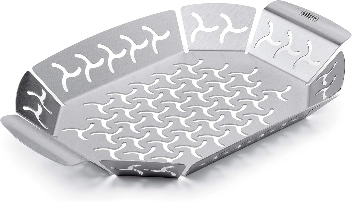 KOSZ GRILLOWY 27X19CM STAL NIERDZEWNA SREBRNY