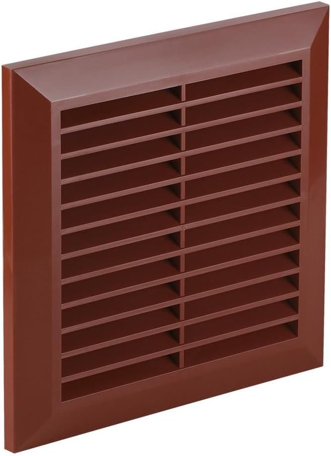 KRATKA WENTYLACYJNA BRĄZOWA 170X170 MM MOSKITIERA ZESTAW MONTAŻOWY PLASTIK