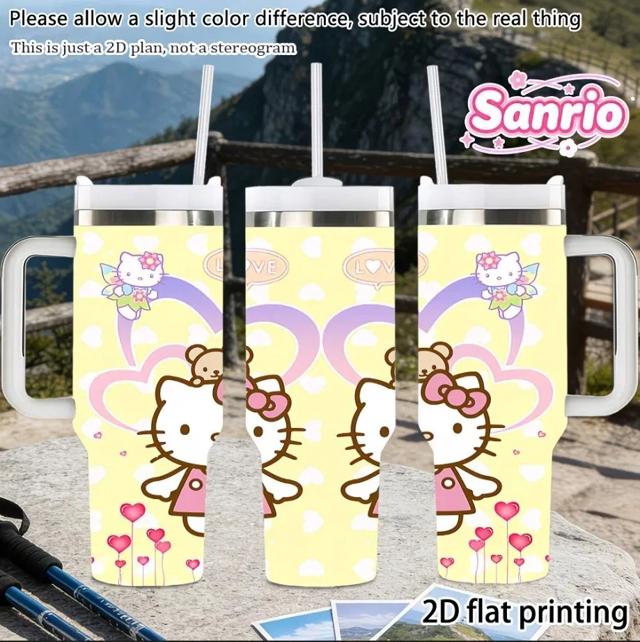 Inny producent Kubek termiczny termos duży bidon HELLO KITTY RÓŻOWY KAWAII YTK 1200 ml