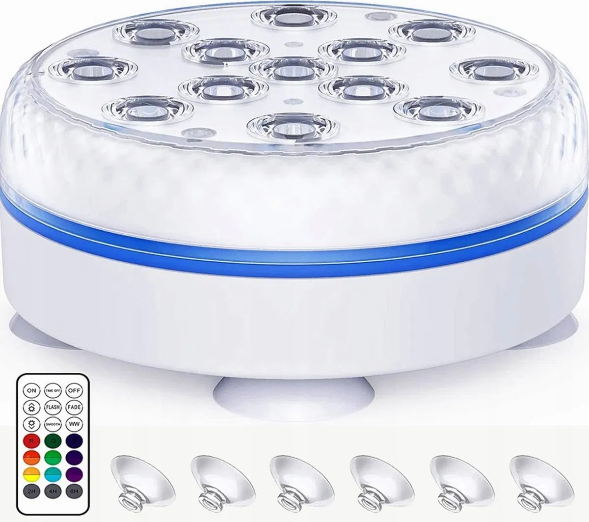 Inny producent BASENOWA 7CM RGB LED WODOODPORNA PODWODNA ZDALNE STEROWANIE