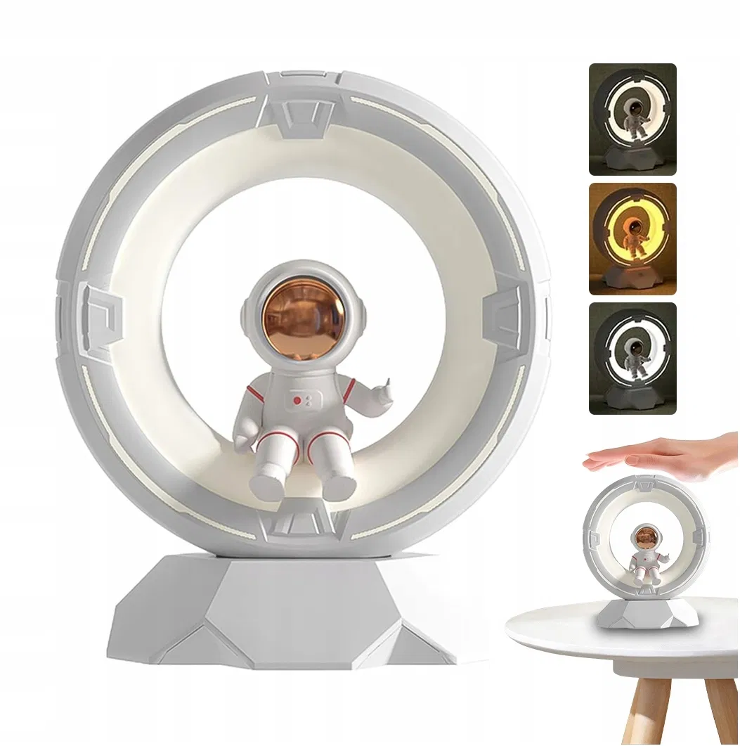 inna Lampa stołowa biurkowa nocna LED dla dzieci dotykowa ściemniana astronauta