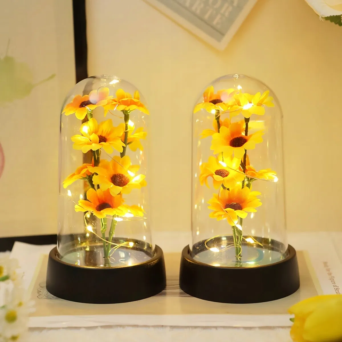 Inny producent Lampa LED Kula Margaretki Kwiaty żółte