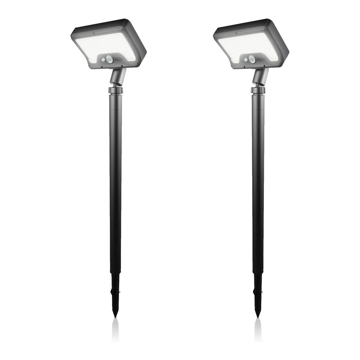 Lampy Solarne Ogrodowe Zestaw 2 Sztuki Z Czujnikiem Ruchu Wodoodporne LED