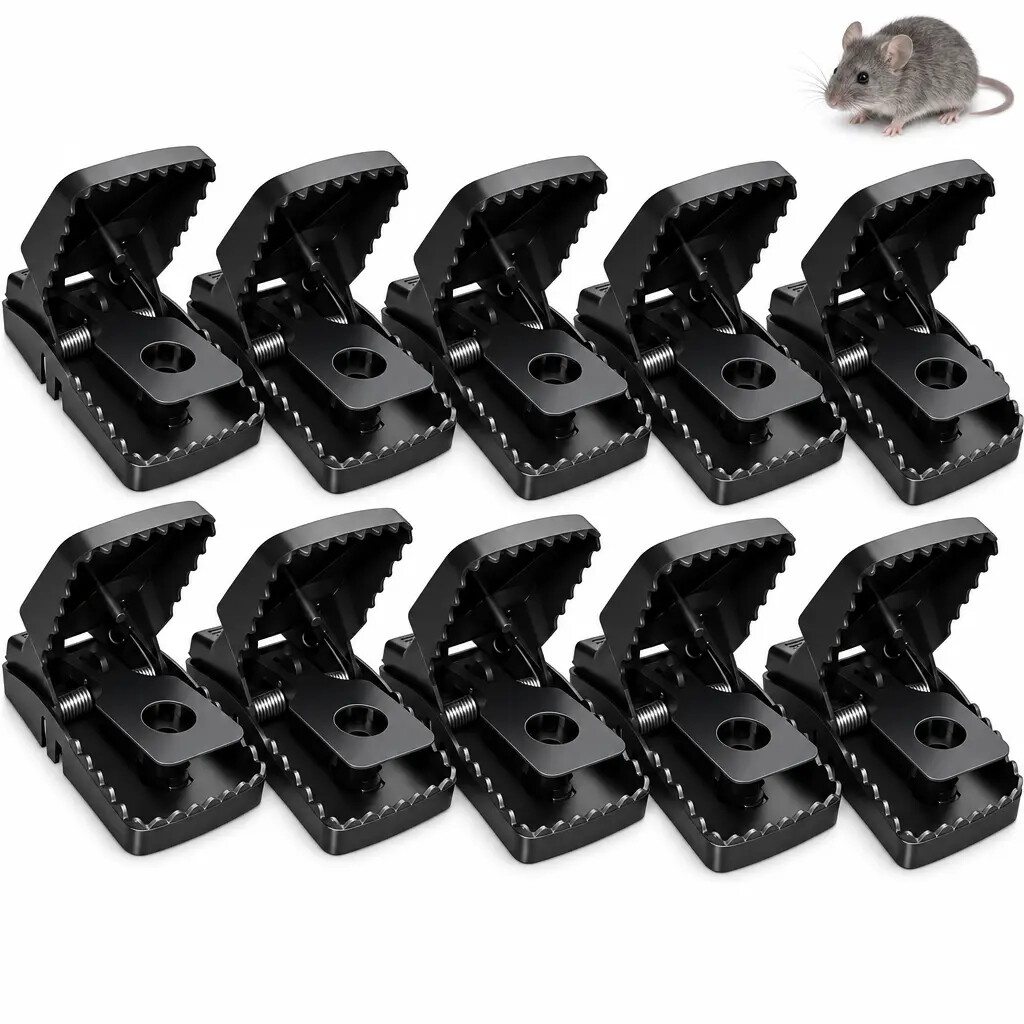Łapka na myszy plastikowa 14x8cm typ1 10 szt pułapka myszołapka gilotynka