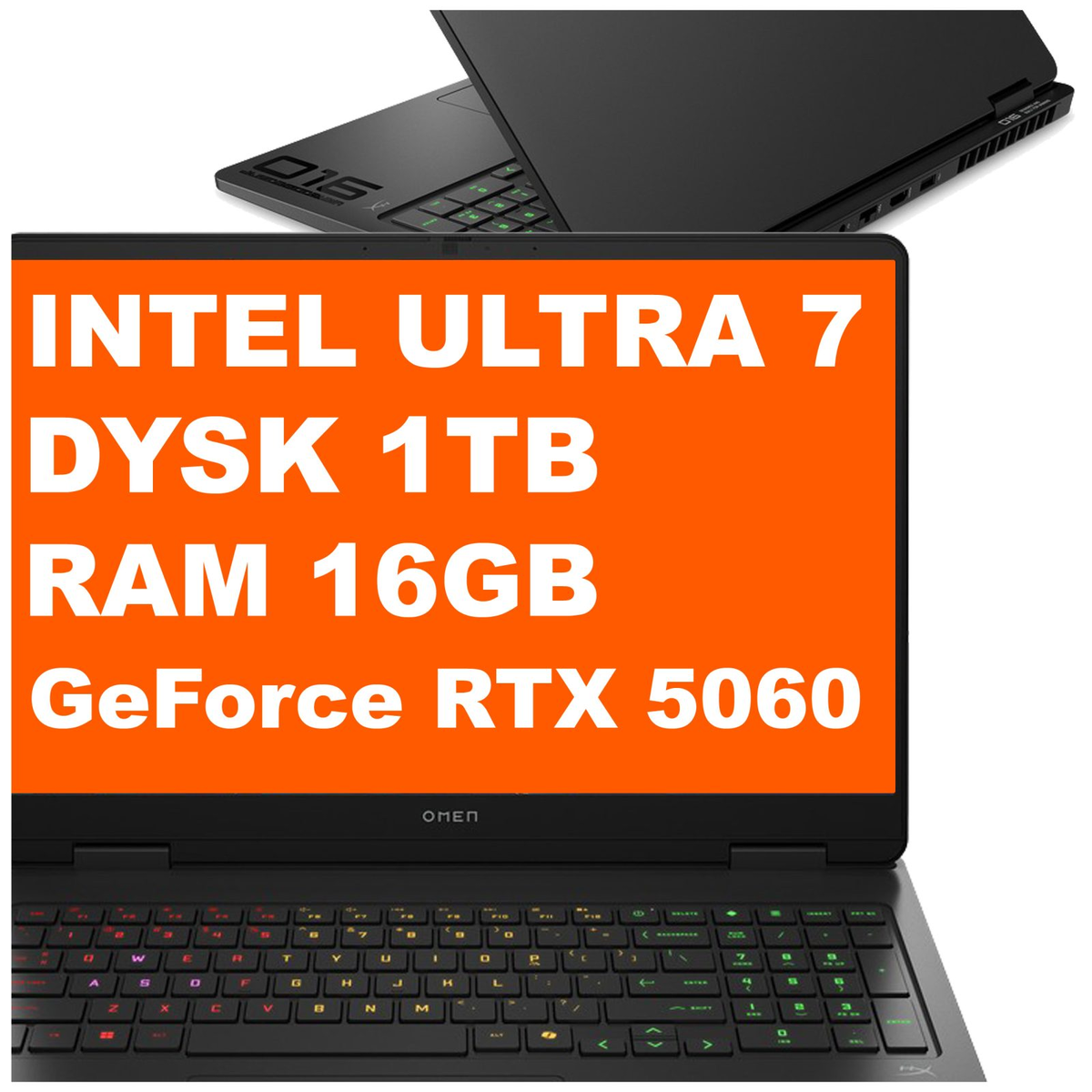 Laptop HP OMEN 16-am0229nw / C39N5EA / Intel Ultra 7 / 16GB / 1TB / RTX 5060 / 16' 2k / Win 11 / Czarny