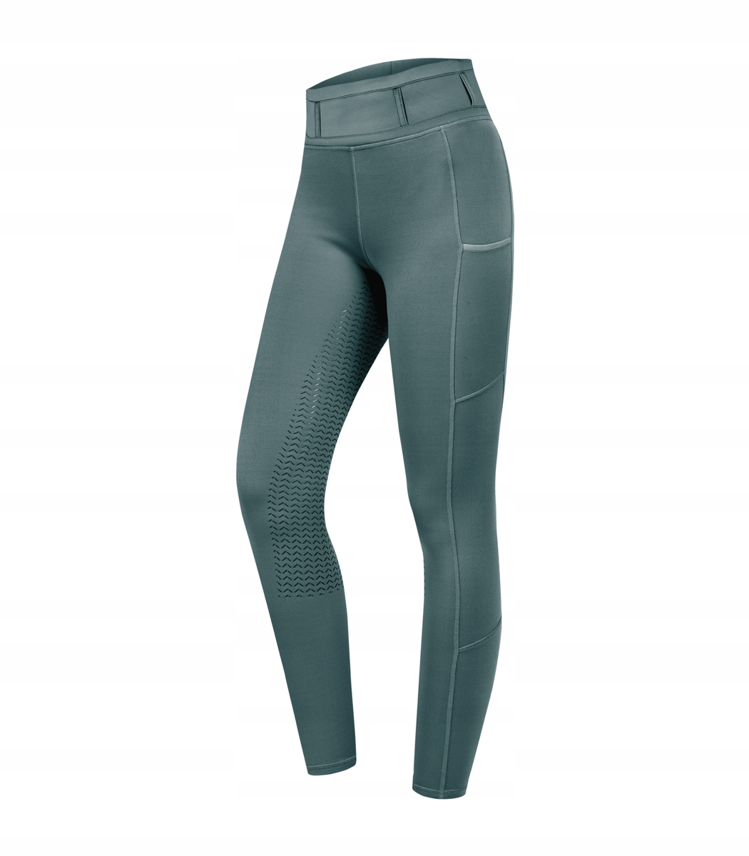 Legginsy jeździeckie ELT Ella Glam 26SS młodzieżowe pełny lej zielone ...