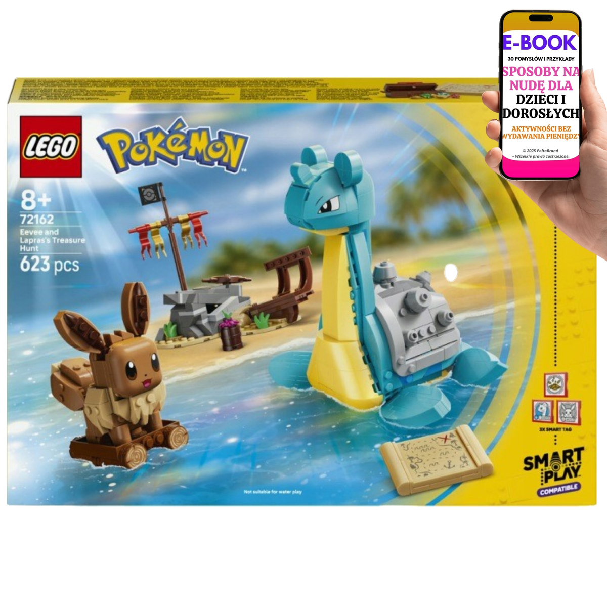 LEGO Pokémon: Eevee and Lapras's Treasure Hunt SMART Play Compatible (72162) Zestaw Klocków Prezent Dla Fana + E-BOOK-3