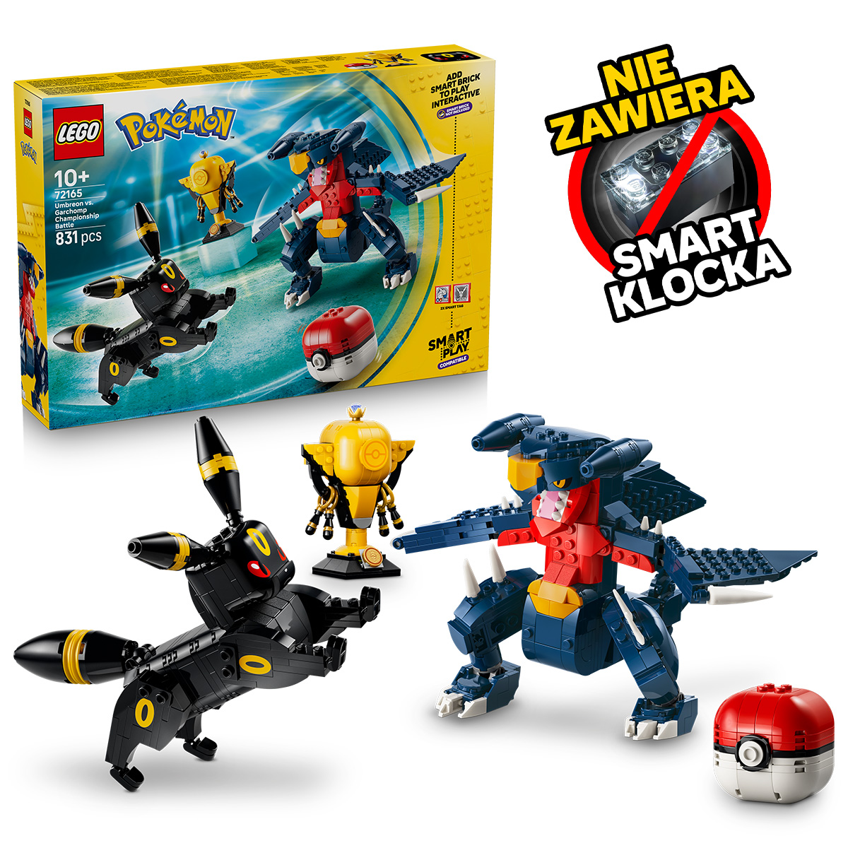 LEGO Pokémon™, klocki, SMART Play™: Umbreon kontra Garchomp — walka o mistrzostwo, 72165