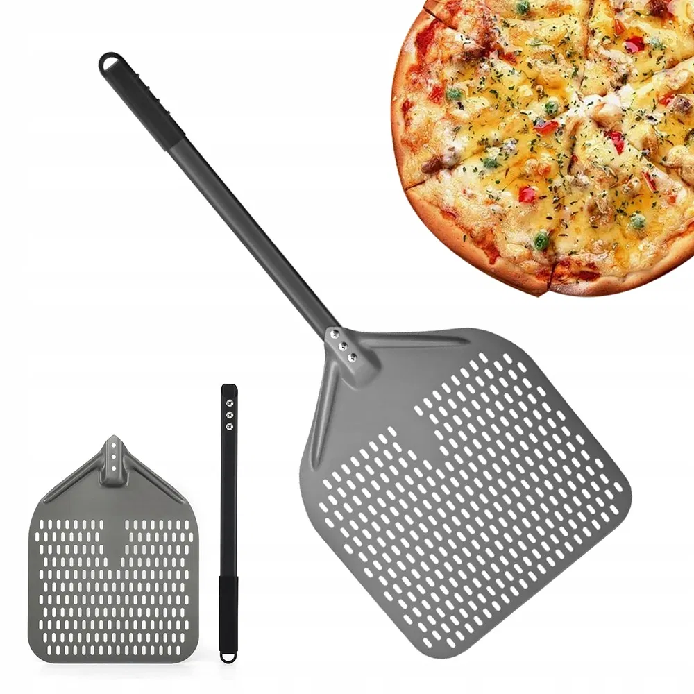 inna Łopata do pizzy perforowana aluminiowa kwadratowa 30x38x72 cm