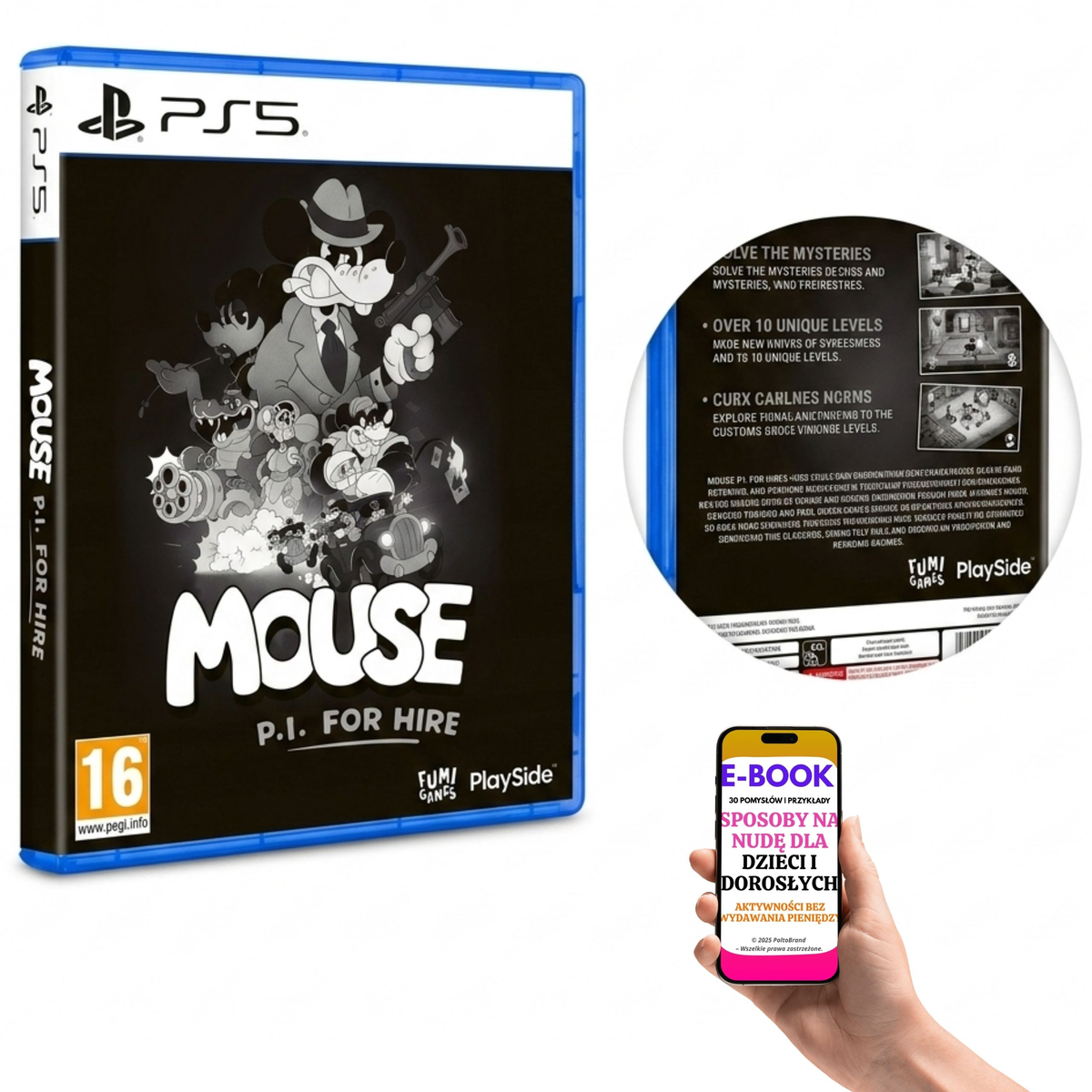 Mouse PI for Hire Blu-ray PS5 na Prezent dla Gracza + E-BOOK-3
