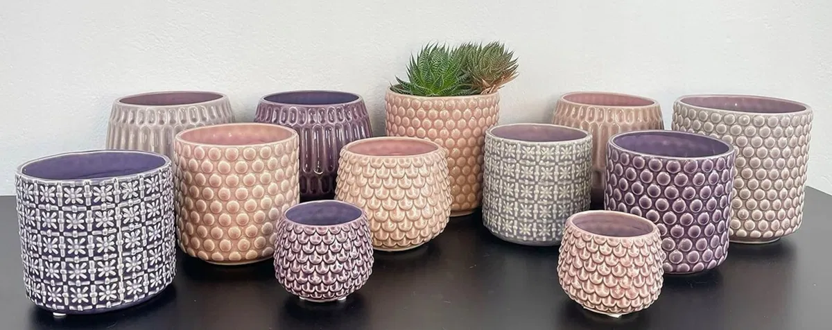 Inny producent OSŁONKA CERAMICZNA 125CM DONICZKA OKRĄGŁA WAZON OGRODOWA SZARA GŁADKA RETRO