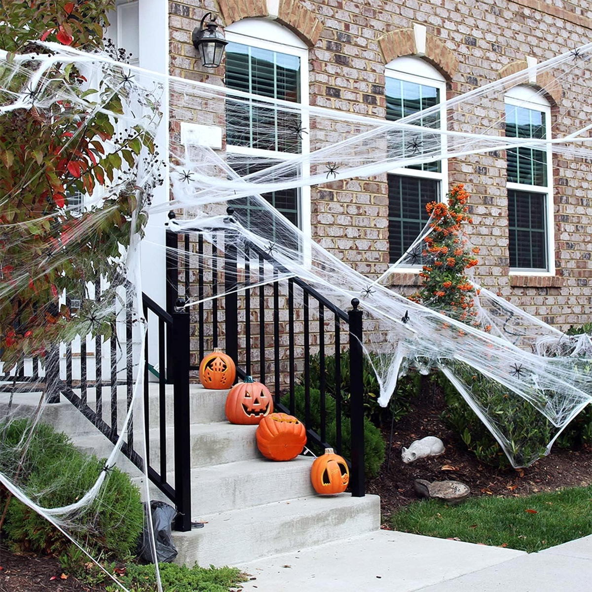 PAJĘCZYNA HALLOWEEN BIAŁA DUŻA 300G ROZCIĄGLIWA DEKORACJA AKCESORIA