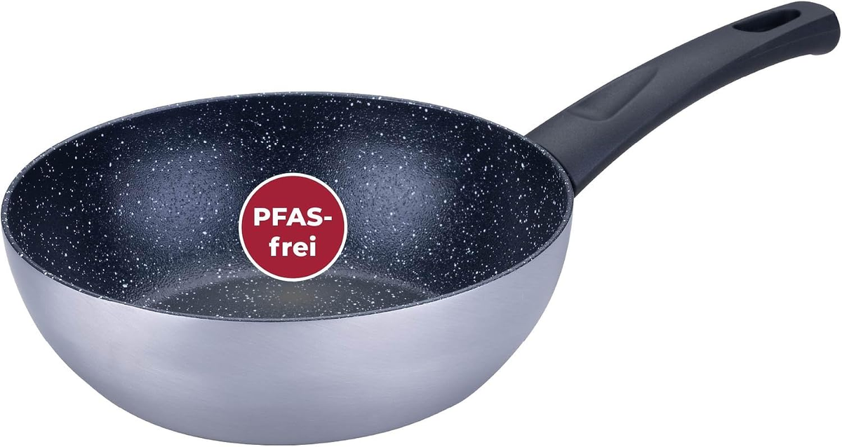 PATELNIA WOK 20 CM ALUMINIOWA CERAMICZNA CZARNA