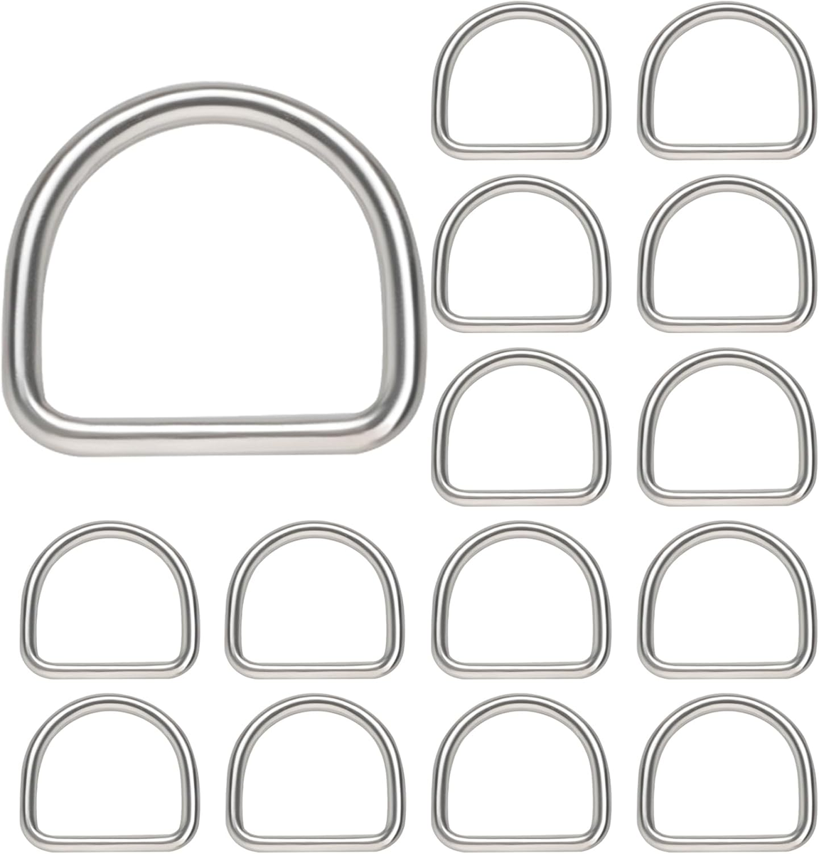 PIERŚCIEŃ D 15 SZTUK 2.5 CM STAL NIERDZEWNA SREBRNY