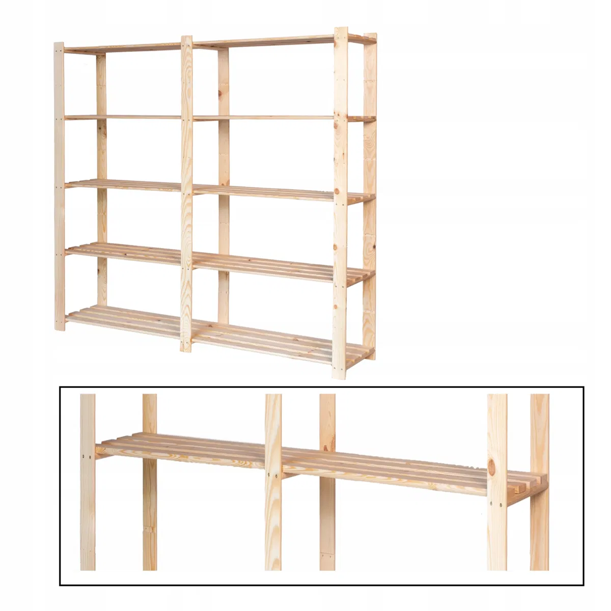 Stolmak Półka dodatkowa do regału drewnianego 170x36