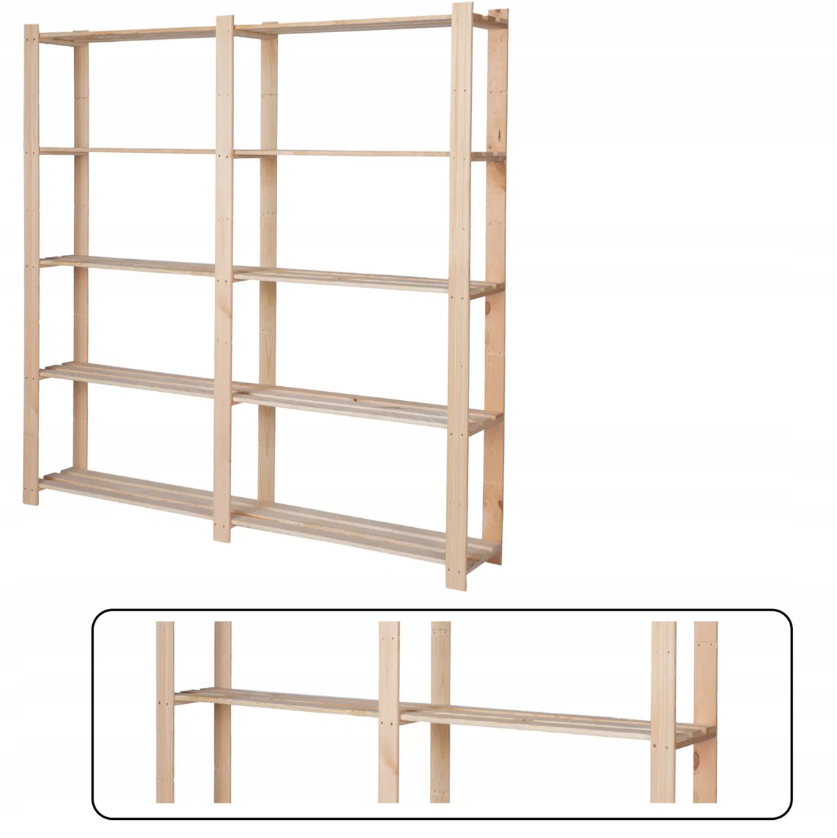 Stolmak Półka dodatkowa do regału drewnianego R-02 170x26,5