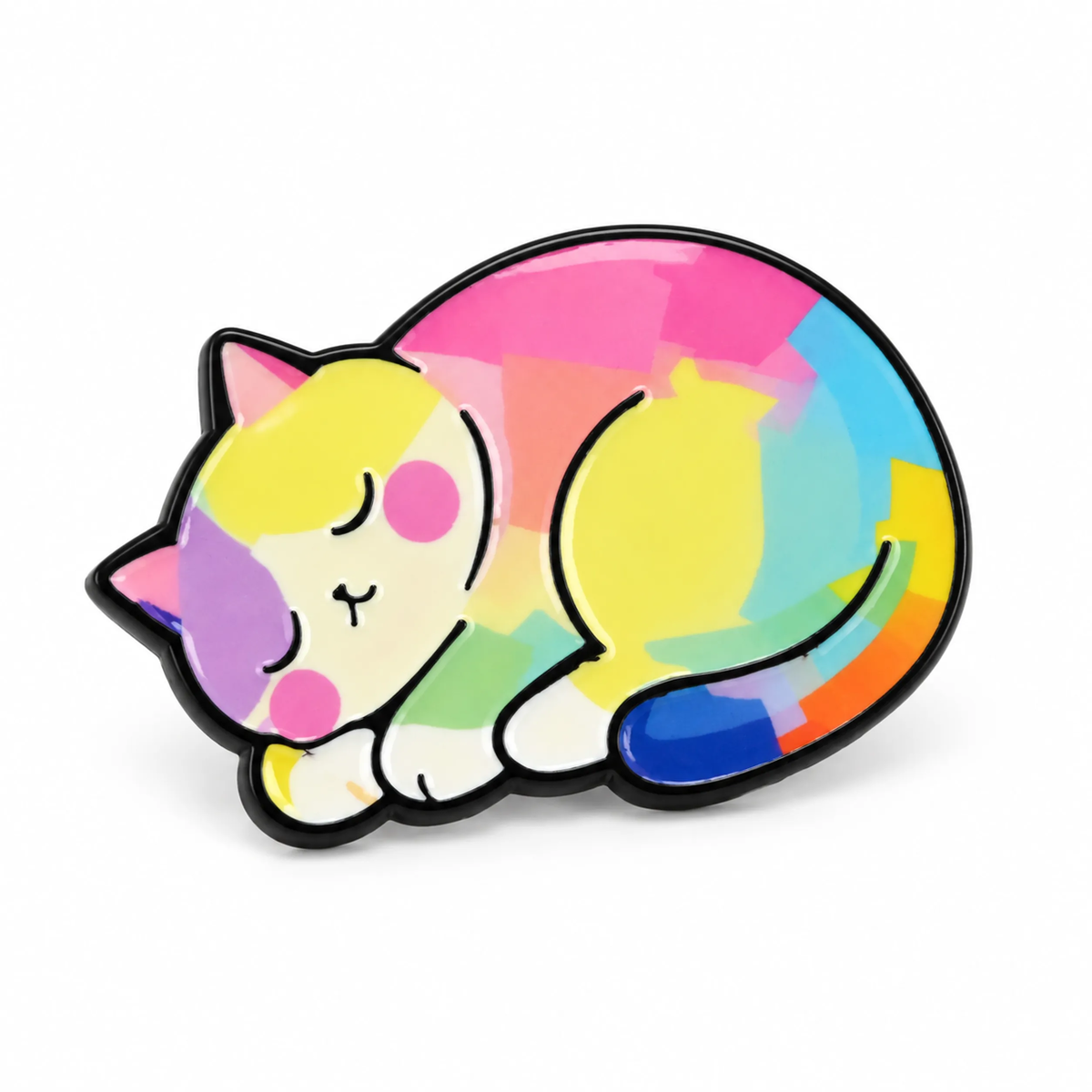 Rainbow | 3 cm | Metal Enamel | Anime Pin | Cute Cat - Inna marka ...