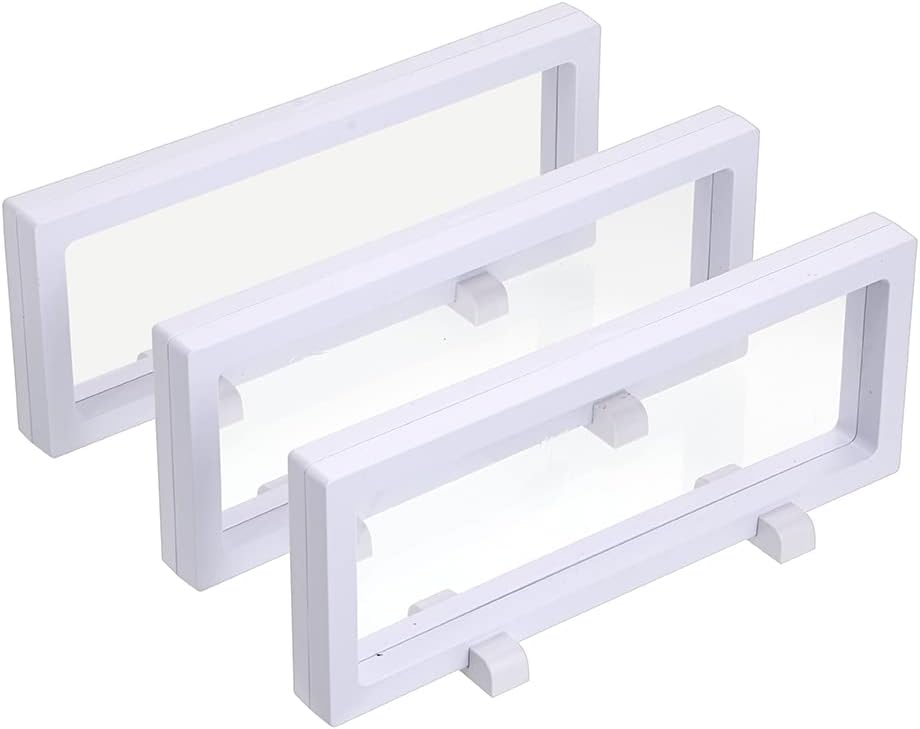 RAMKA EKSPOZYCYJNA 3 SZTUKI 23X9CM PŁYWAJĄCA PREZENTACJA NA MONETY MEDALE