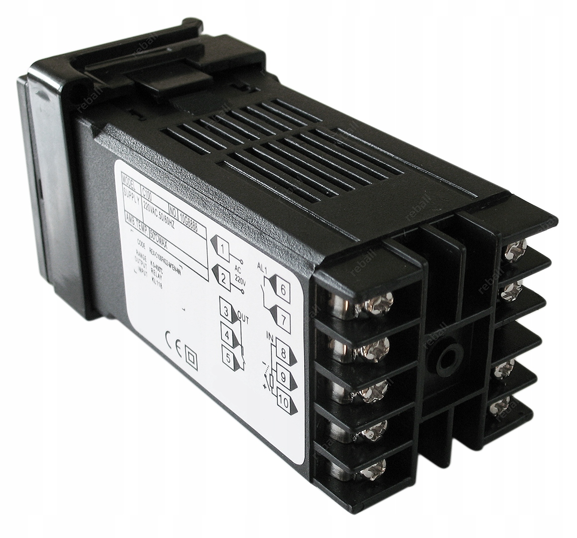 D Rex Video REGULATOR TEMPERATURY STEROWNIK REX C100 PRZEKAŹNIK 10A+CZUJNIK TYPU K ...