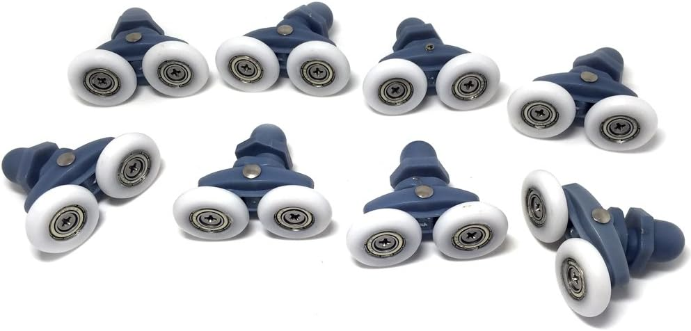 ROLKI PRYSZNICOWE PODWÓJNE 8 SZTUK 25 MM ZESTAW BIEŻNIKI KÓŁKA