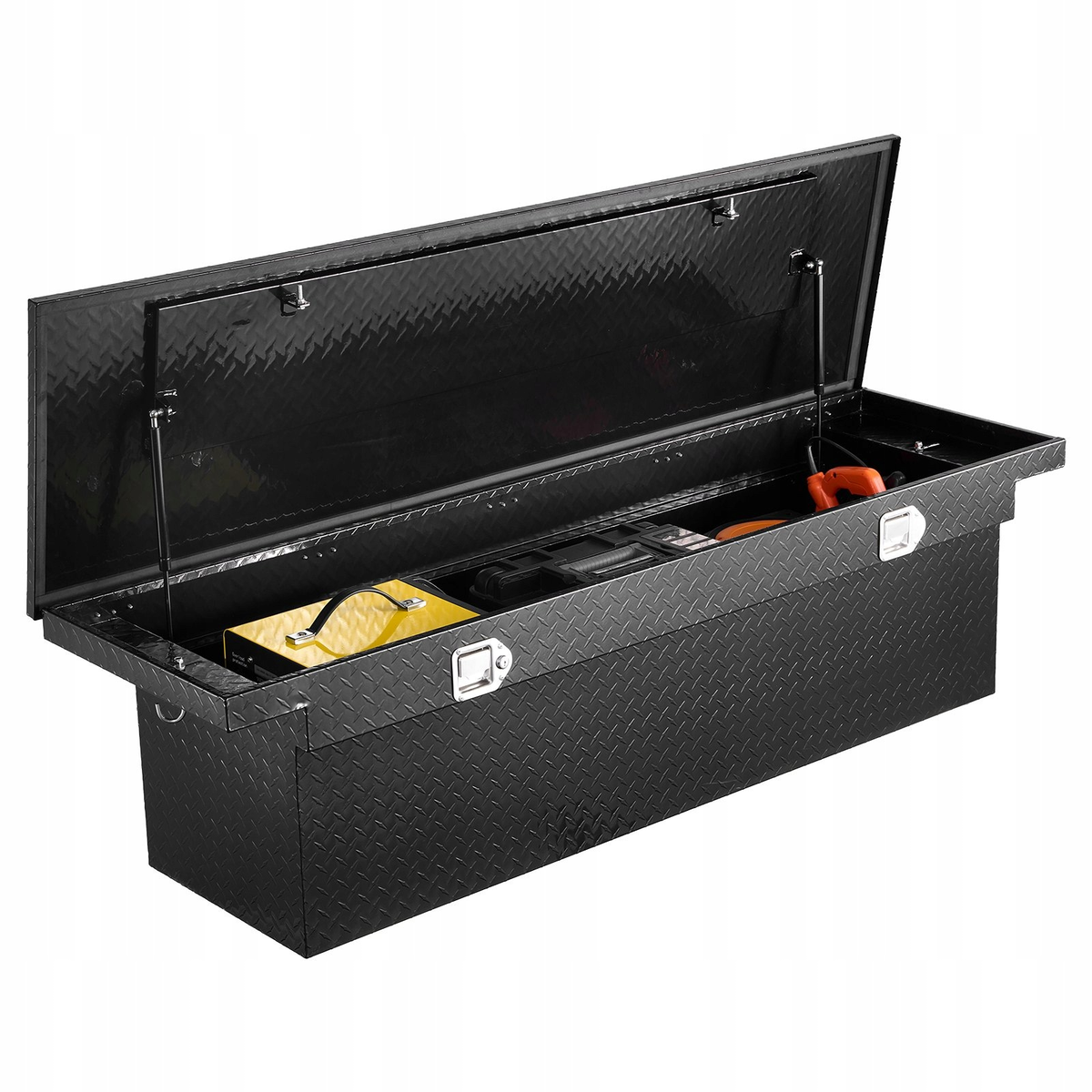 Skrzynia narzędziowa na przyczepę aluminiowa 1815x699x474 mm Czarna ...