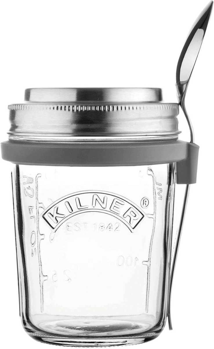 Słoik na lunch Kilner 350 ml szklany z pokrywką i łyżką śniadanie