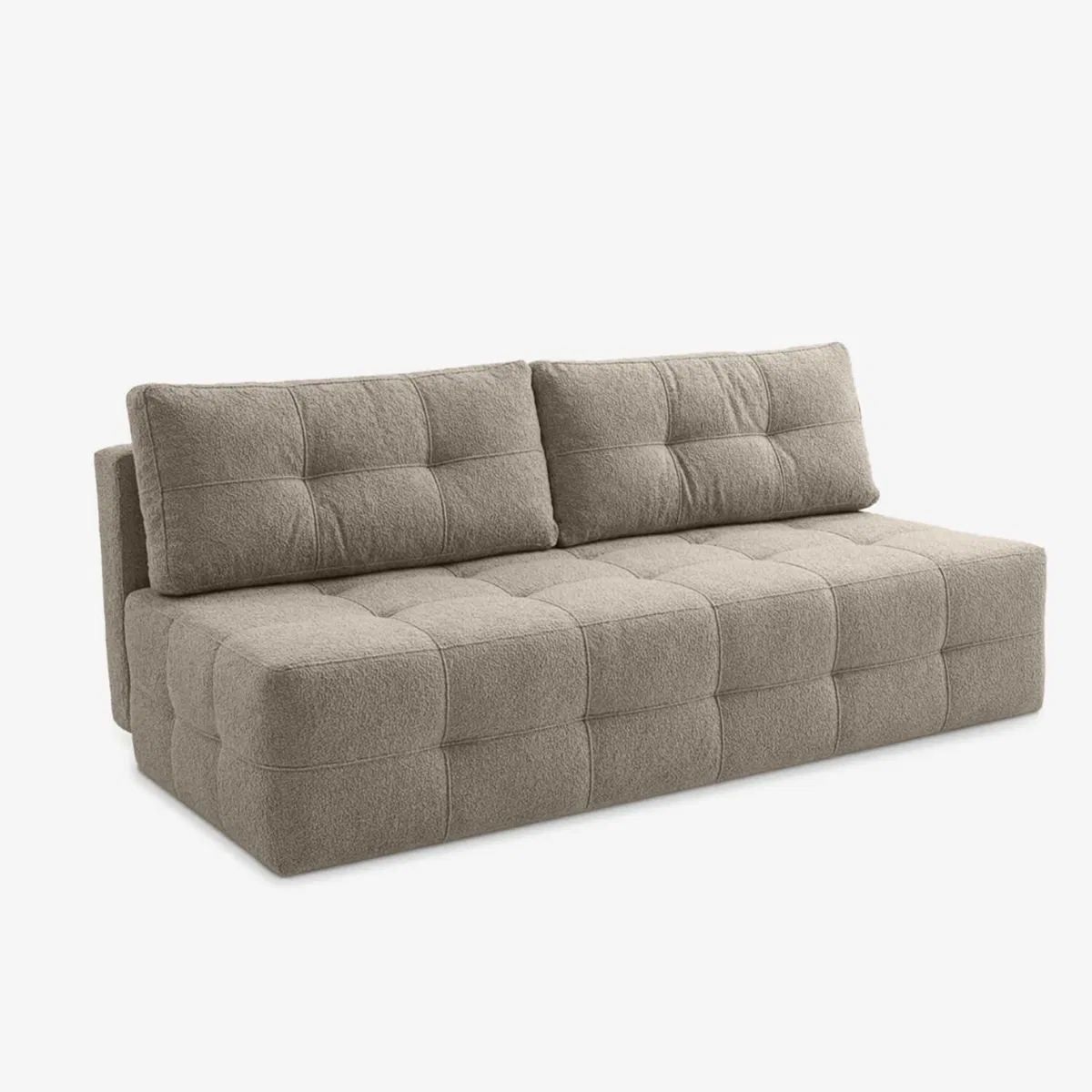 Mebel Elite Sofa Rozkładana Kanapa z Funkcją Spania Dwuosobowa Do Salonu Beżowa MORANA